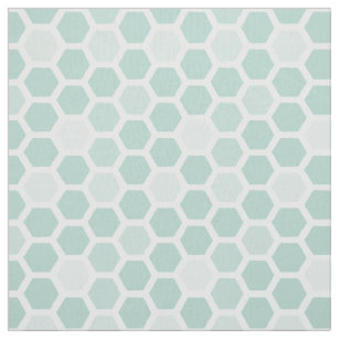 Sea Geometric Hexagon Pattern // Any Colour Fabric
