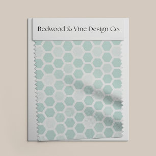 Sea Geometric Hexagon Pattern // Any Colour Fabric