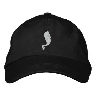 Sea Ghost Embroidered Hat Black