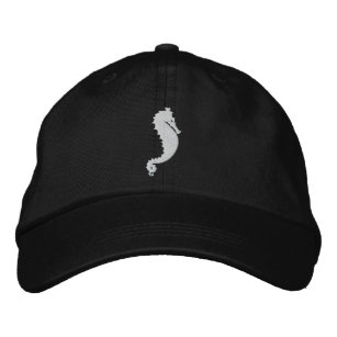 Sea Ghost Embroidered Hat Black