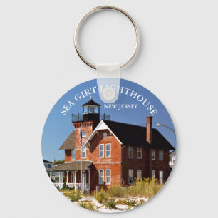 Sea Girt Lighthouse, New Jersey Round Keychain