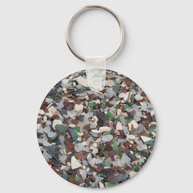 Sea Glass at Glass Beach - Bermuda Key Ring (Front)