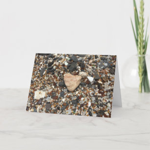 sea glass beach greeting card (love is all around)