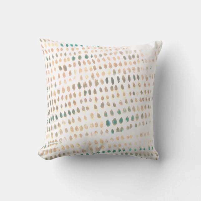 Sea Glass Beach Pebbles Coastal Throw Pillow (Front)