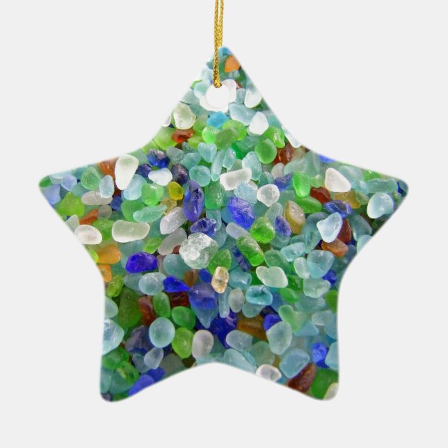 Sea Glass Ceramic Tree Decoration (Front)