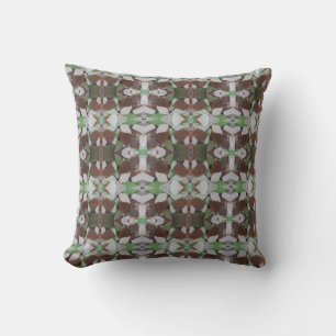 Sea Glass Collection Photo Kaleidoscope Pattern Cushion