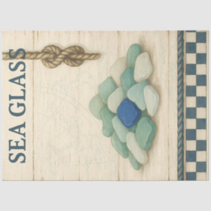 Sea Glass Decoupage Paper Coastal Nautical