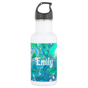 Sea Glass Digital Abstract Art 532 Ml Water Bottle