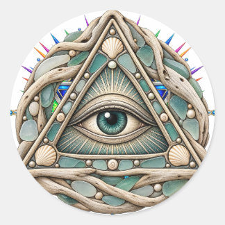 Sea Glass Eye 3in Round Sticker