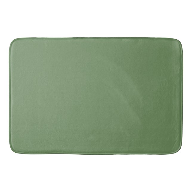 Sea Glass Green Plain Colour Minimalist Design  Bath Mat (Front)