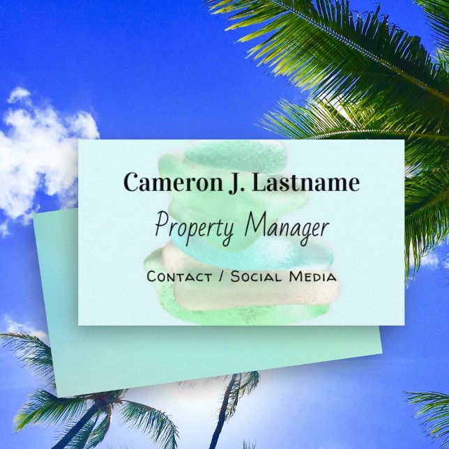 Sea Glass Green Standard Simple Business Cards (Creator Uploaded)