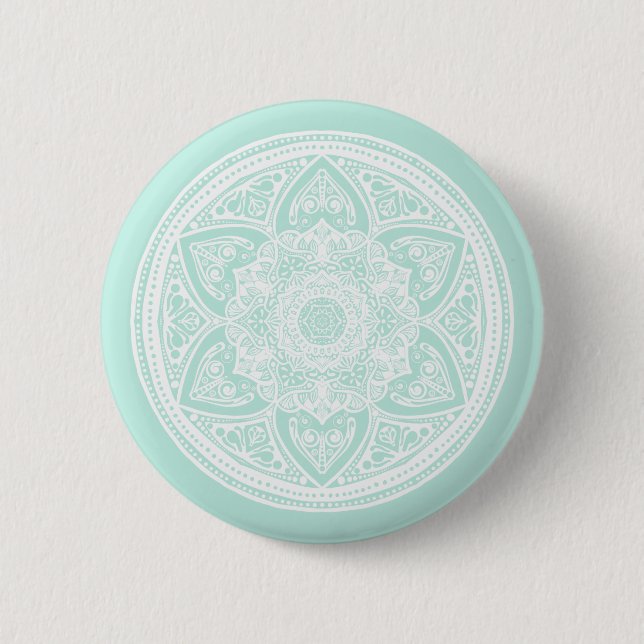 Sea Glass Mandala 6 Cm Round Badge (Front)