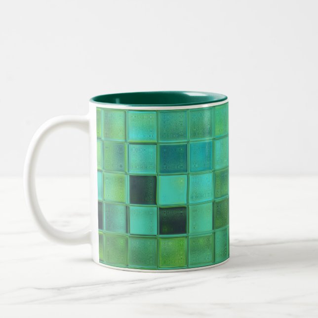 Sea Glass Mosaic custom mug in various styles (Left)