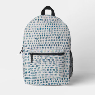 Sea Glass Painting Coastal Pattern Luggage Printed Backpack