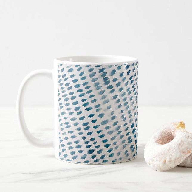 Sea Glass Pebble Painting Beach Ocean Mug (With Donut)