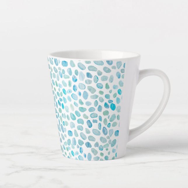 Sea Glass Pebble Painting Beach Ocean Mug (Right)