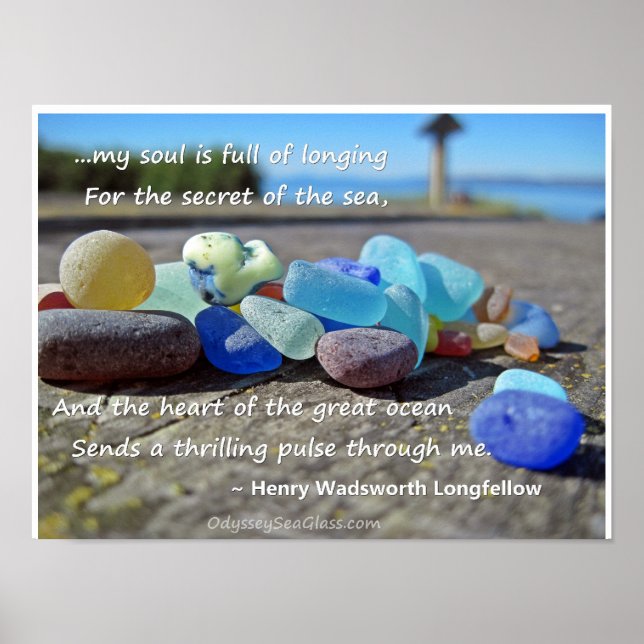 Sea Glass Poster - with Quote (Front)