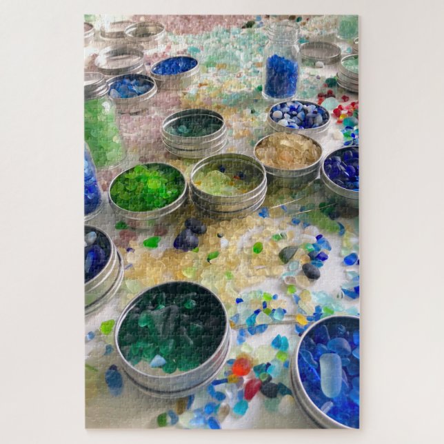 Sea Glass Sorting Jigsaw Puzzle (Vertical)