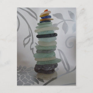 Sea glass Stack Postcard