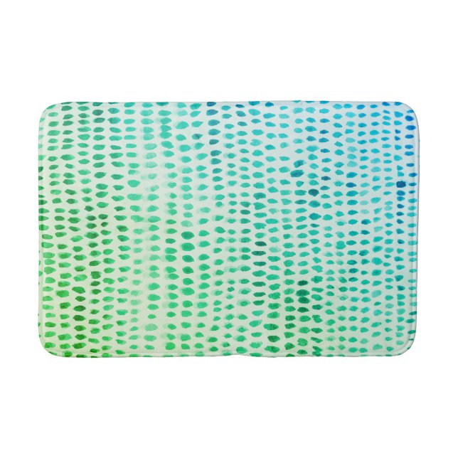 Sea Glass Turquoise Beach Pebble Medium Bath Mat (Front)