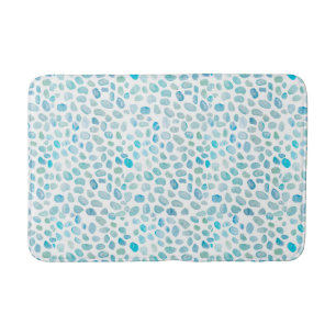 Sea Glass Turquoise Beach Pebble Medium Bath Mat