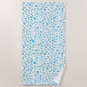 Sea Glass Turquoise Pattern Mermaid Beach Towel