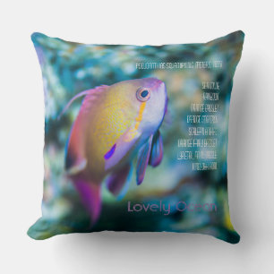 Sea goldie, colourful cute fish cushion
