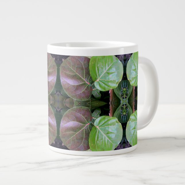 Sea Grapes Pattern Large Coffee Mug (Front Right)
