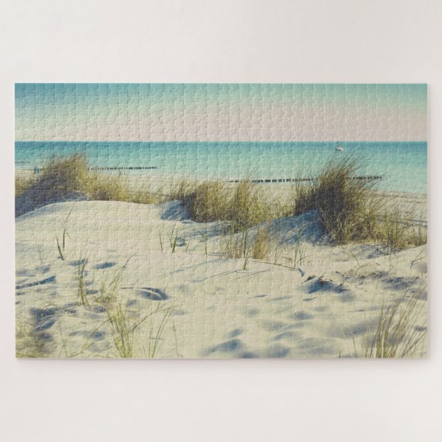 Sea Grass and Sand Dunes on the Beach Jigsaw Puzzle (Horizontal)