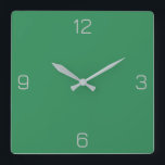 Sea Green 2E8B57 Colour - With Option to Add Name Square Wall Clock<br><div class="desc">Add a name, initials or some text, or keep the colour alone. Colour coordinates with other items in the store based on the name and the HEX code (six-digit hex triplet) shown. Use this code to mix, match and customise any other item to go with this, or to add to...</div>