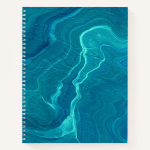 Sea Green Agate Marble Abstraction Notebook