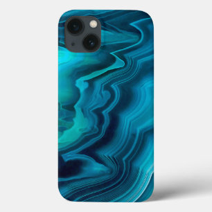 Sea Green Agate Texture iPhone 13 Case