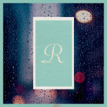 Sea Green and Cream Monogrammed Minimalist Pastel Napkin<br><div class="desc">This minimalist pastel paper guest towel can be any background colour you select. Guests will appreciate having disposable hand towels available, especially with the coronavirus scare. Background is sea green; monogram is cream. Matching bathmat and shower curtain available. A great gift for a wedding or housewarming. All Rights Reserved ©...</div>