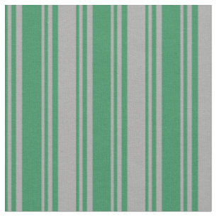 Sea Green and Dark Grey Coloured Lined Pattern Fabric