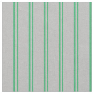 Sea Green and Grey Coloured Striped Pattern Fabric