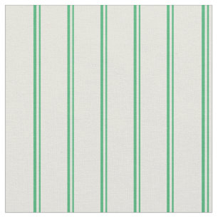 Sea Green & Beige Pattern of Stripes Fabric