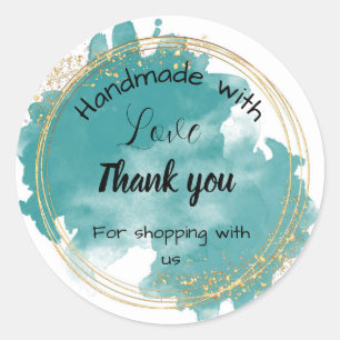 Sea green business stickers