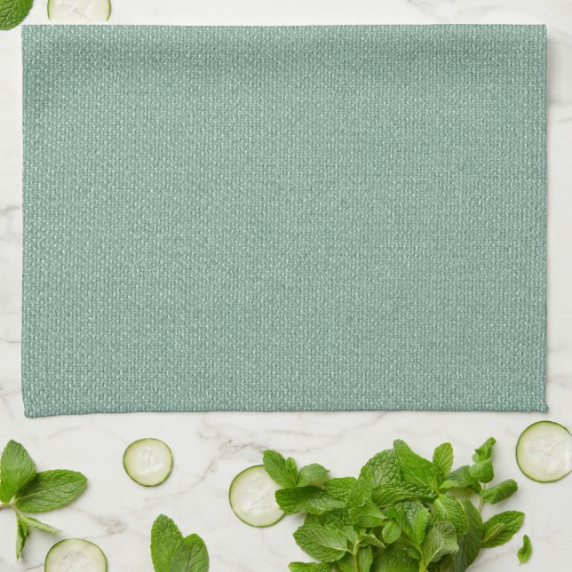 Sea Green Chenille Tea Towel (Folded)