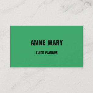 Sea Green Classy Colourful Wedding Custom Colours Business Card