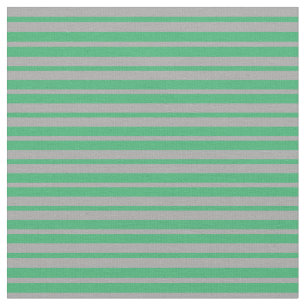 Sea Green & Dark Grey Lined/Striped Pattern Fabric