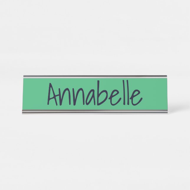 Sea Green Desk Name Plate (Front)