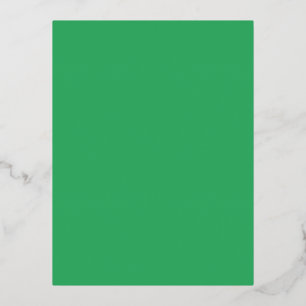 Sea Green #EEAD65, Aqua Forest Foil Holiday Postcard