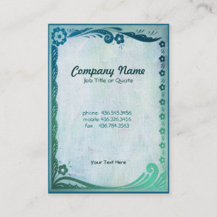 Sea Green Fantasy Business Card
