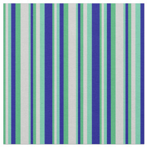 Sea Green, Light Grey, Aquamarine & Dark Blue Fabric