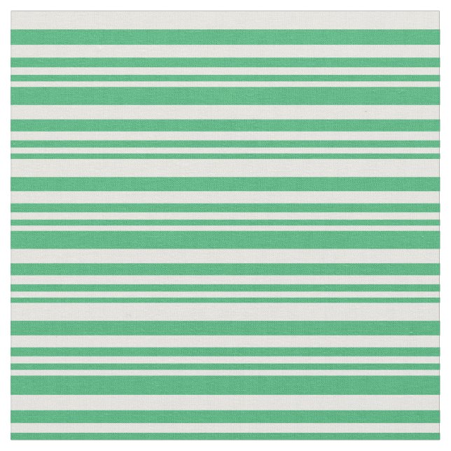 Sea Green & Mint Cream Pattern Fabric (Close Up)
