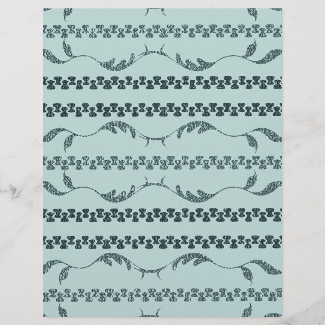 Sea Green Pattern Paper (Front)