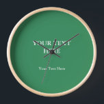 Sea Green Plain Elegant Modern Minimalist Clock<br><div class="desc">Represent yourself with this modern, elegant design. This template can be customised to meet all professional occupations.</div>