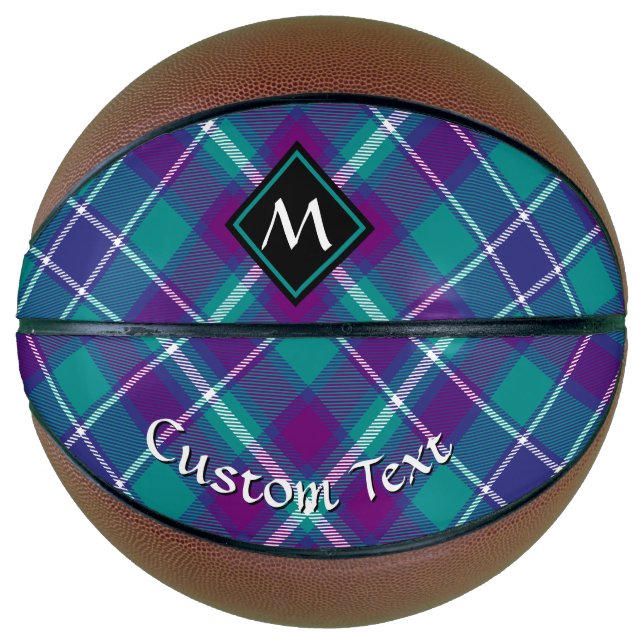Sea Green, Purple and Blue Tartan Basketball (Front)