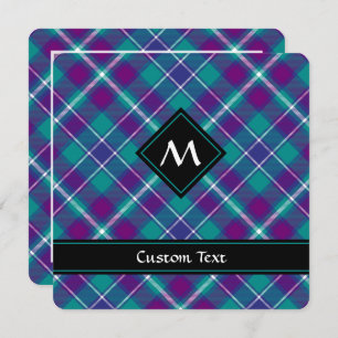 Sea Green, Purple and Blue Tartan Invitation