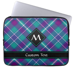 Sea Green, Purple and Blue Tartan Laptop Sleeve